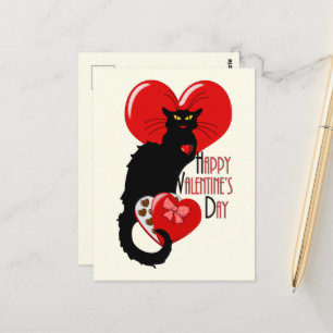 Cartão Postal Le Chat Noir Heart Candy Dia dos Namorados