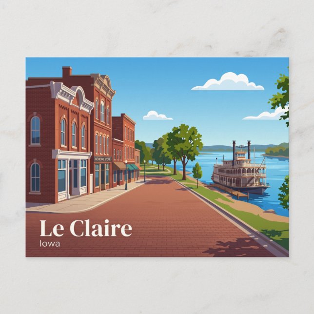 Cartão Postal Le Claire EUA (Frente)