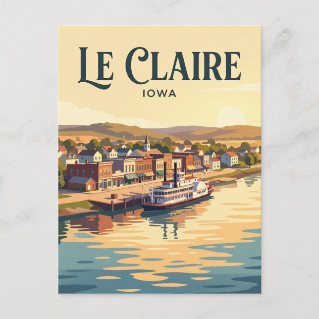 Cartão Postal Le Claire EUA (Frente)