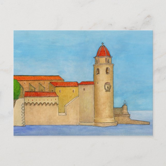 Cartão Postal Le Clocher de Collioure (Frente)