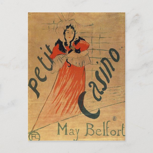 Cartão Postal Le divan Japonal by Toulouse-Lautrec (Frente)