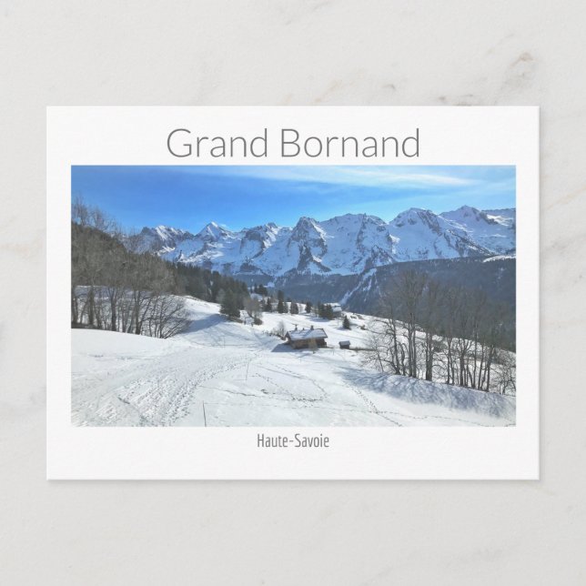 Cartão Postal Le Grand Bornand, Haute-Savoie, Alpes Franceses (Frente)