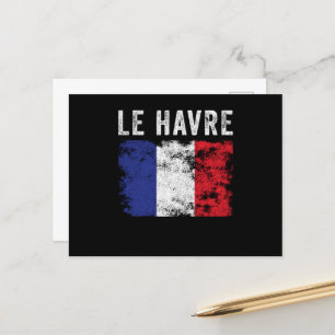 Cartão Postal Le Havre France Flag French Souvenir