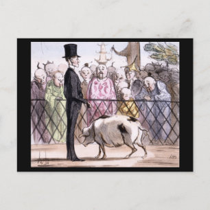Cartão Postal Le Jardin des Plantes a Pekin - Honore Daumier