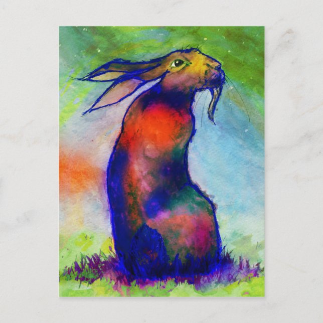 Cartão Postal Le Lièvre Sauvage- (Frente)