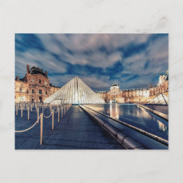 Cartão Postal Le Louvre pela noite