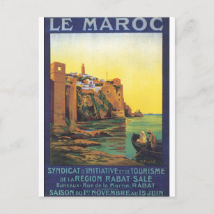 Cartão Postal Le Maroc Viagens vintage