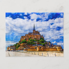 Cartão Postal Le Mont Santo Michel, França
