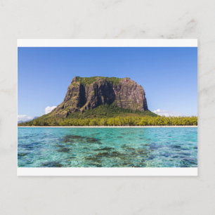 Cartão Postal Le Morne Brabant Maurícia com panorâmica maríti