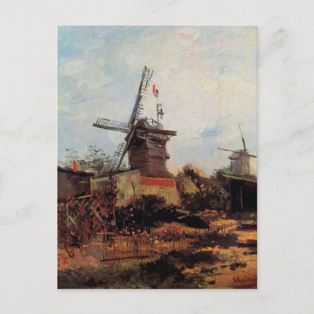 Cartão Postal Le Moulin de Blute Fin por Vincent van Gogh (Frente)