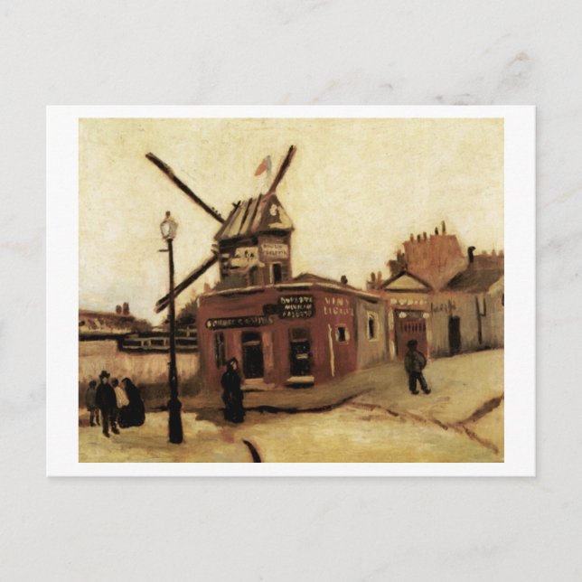 Cartão Postal Le Moulin de la Galette, Vincent van Gogh (Frente)