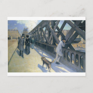 Cartão Postal Le Pont de L'Europe por Gustave Caillebotte