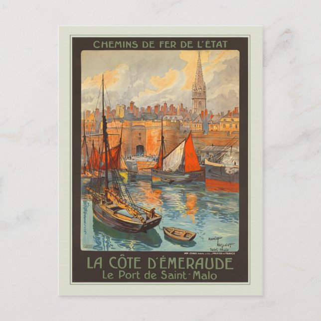 Cartão Postal Le Port de Santo-Malo (Frente)