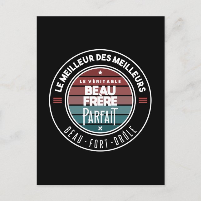 Cartão Postal Le véritable beau frère parfait (Frente)