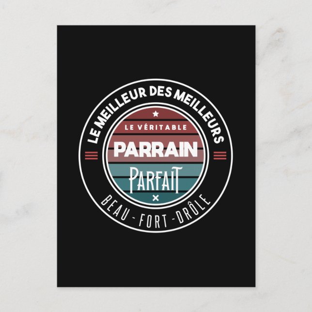 Cartão Postal Le véritable parrain parfait (Frente)