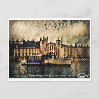 Cartão Postal  Le vieux Lyon - La Saône