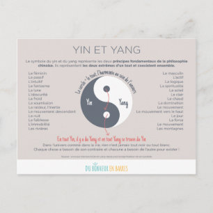 Cartão Postal Le Yin et le Yang