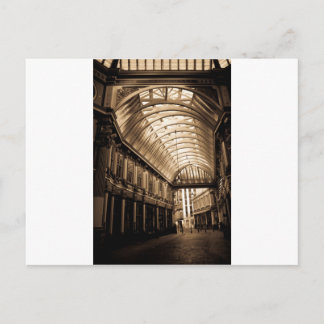 Cartão Postal Leadenhall Market London sepia em tonalidade