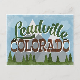 Cartão Postal Leadville Colorado Divertimento Retro Montanhas Sn