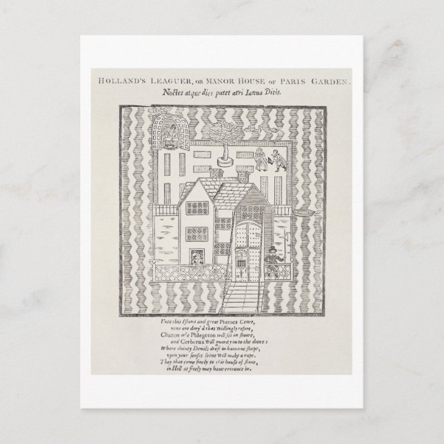 Cartão Postal Leaguer da Holanda, ou Manor House, do Jardim de P (Frente)