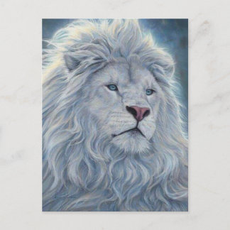 Cartão Postal Leão branco