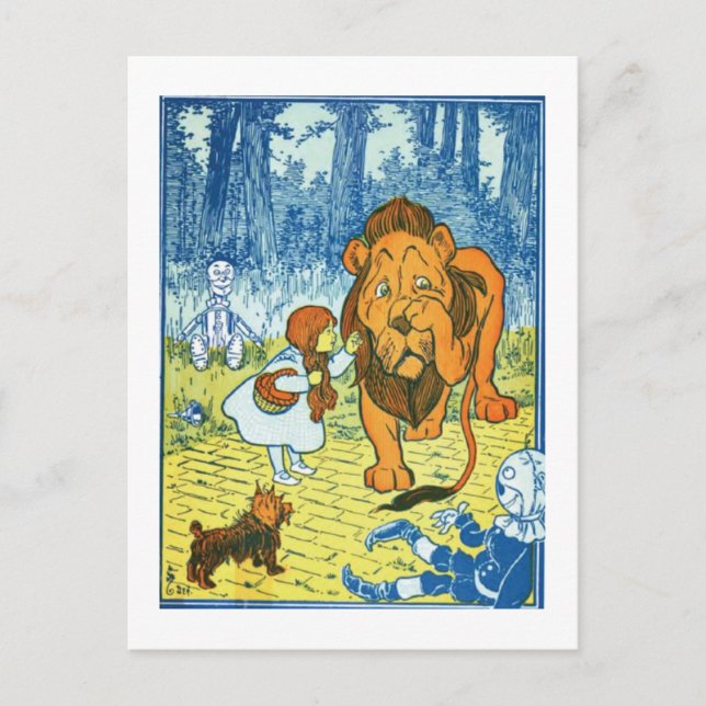 Cartão Postal Leão cobarde (Frente)