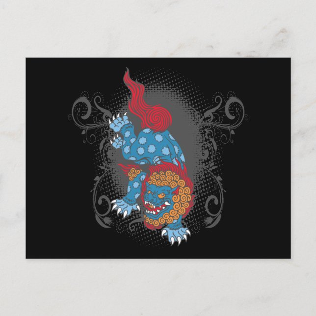 Cartão Postal Leão de Buda (Frente)