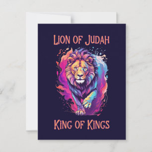Cartão Postal Leão de Judah Christian Faith Jesus Gift