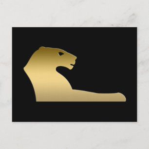 Cartão Postal Leão Egípcio Antigo - Deusa Sekhmet