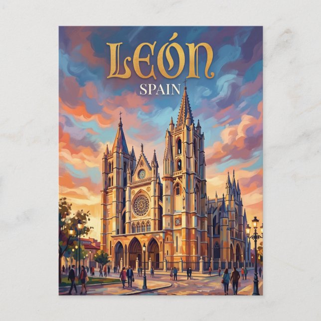 Cartão Postal Leão Espanha (Frente)