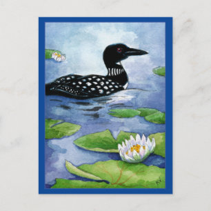 Cartão Postal Leão, galinha d'água, natureza, lago norte posta