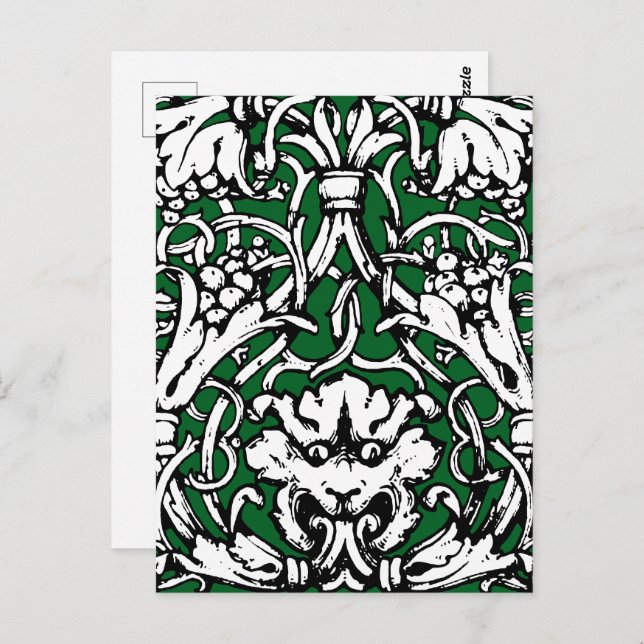 Cartão Postal Leão Knotwork do Século 20 inicial (Frente/Verso)