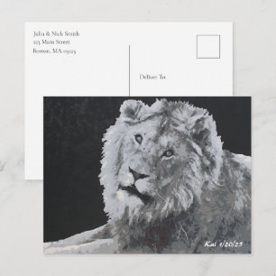 Cartão Postal Leão, Leão Africano, Animal