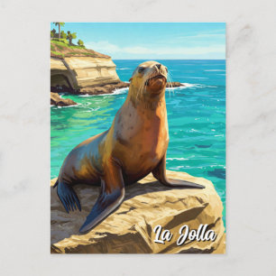 Cartão Postal Leão-Marinho de La Jolla na Viagem à Califórnia
