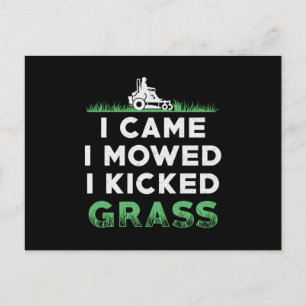 Cartão Postal Leão Mower Que Eu Percebi Que Eu Matei Grass Mear