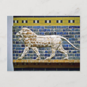 Cartão Postal Leão Persa - Tijolo Glazado, Istambul