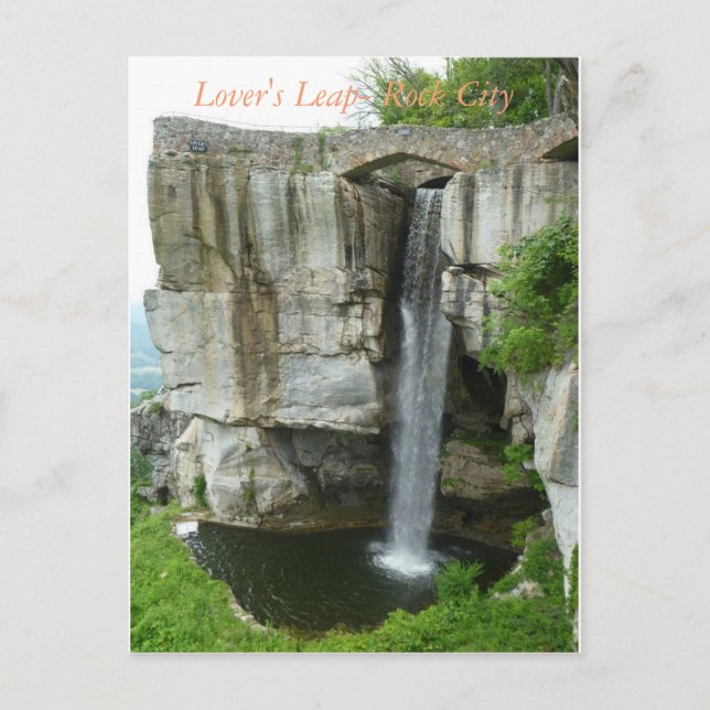 Cartão Postal Leap do Lover no Rock City Postcard (Frente)