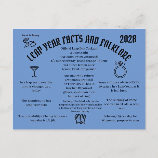 Cartão Postal Leap Year  Postcard  Postcrossing card (Frente)