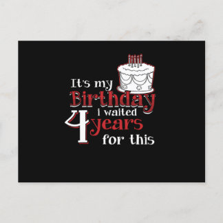Cartão Postal Leaper Leap Year 2020 Leapling Birthday Bday Waite