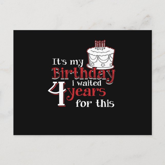 Cartão Postal Leaper Leap Year 2020 Leapling Birthday Bday Waite (Frente)