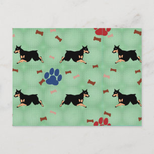 Cartão Postal Leaping Doberman