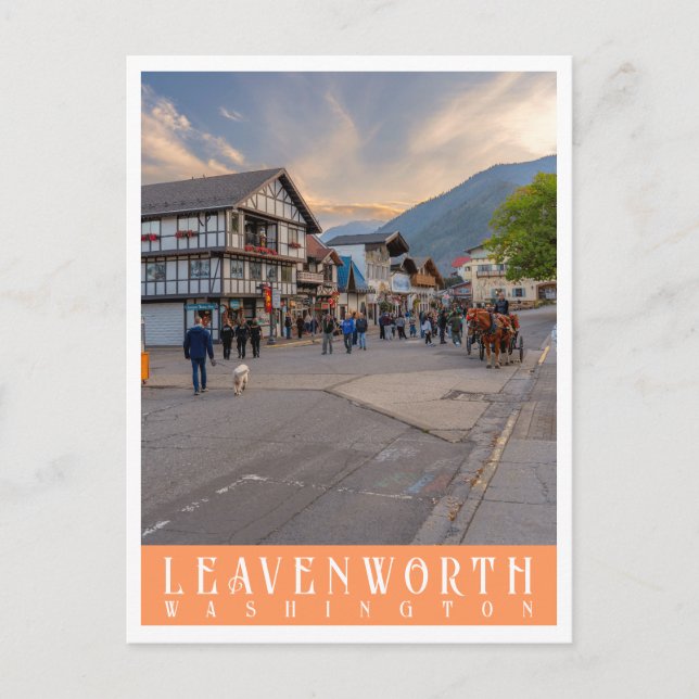 Cartão Postal Leavenworth Washington | Fotografia PNW (Frente)