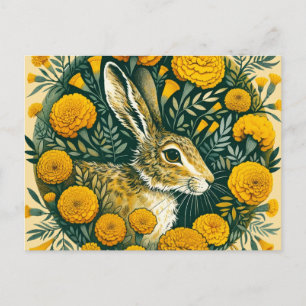 Cartão Postal Lebre Marigold