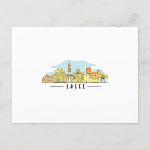 Cartão Postal Lecce Skyline