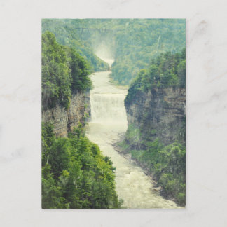 Cartão Postal Lechworth State Park Waterfall Genesee River