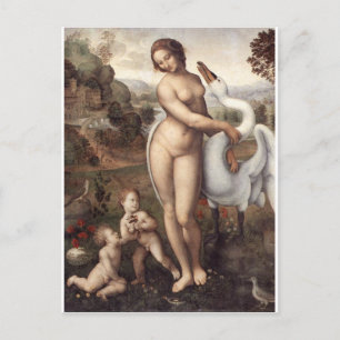Cartão Postal Leda and the Swan.