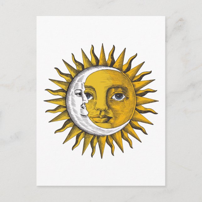 Cartão Postal Ledge Celestial Sun e Moon Picture (Frente)