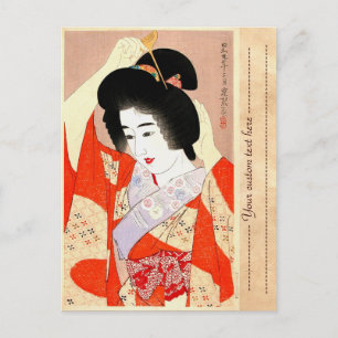 Cartão Postal Legal arte clássica guaense geisha-dama