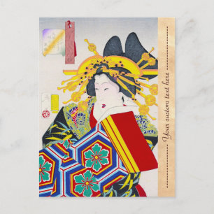 Cartão Postal Legal arte clássica guaense geisha-dama