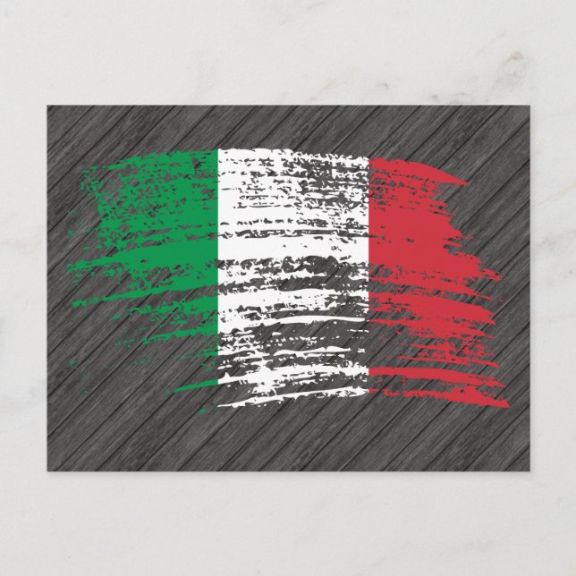 Cartão Postal Legal bandeira italiana design (Frente)